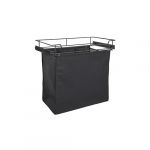 Black Hamper Pullout with 2.1 BU Canvas Bag for 24" Full Access Closet Cabinets