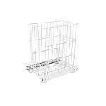 White Wire Pull-Out Hamper with Full-Extension Slides-HRV-1220-S