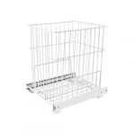 White Wire Pull-Out Hamper with Full-Extension Slides-HRV-1520-S