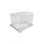 Opaque Polymer Pull-Out Hamper-Utility Basket with Full-Extension Slides