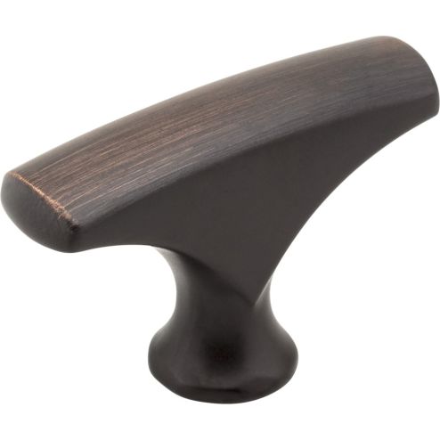 1-5/8" Overall Length Brushed Oil Rubbed Bronze Aiden Cabinet "T" Knob - 993DBAC