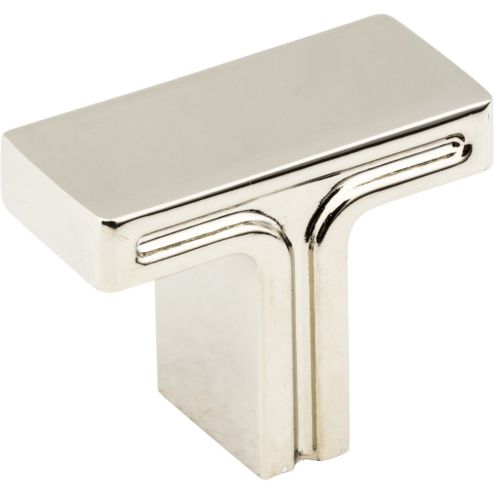 1-3/8" Overall Length Polished Nickel Rectangle Anwick Cabinet Knob - 867NI
