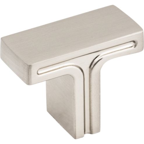 1-3/8" Overall Length Satin Nickel Rectangle Anwick Cabinet Knob - 867SN