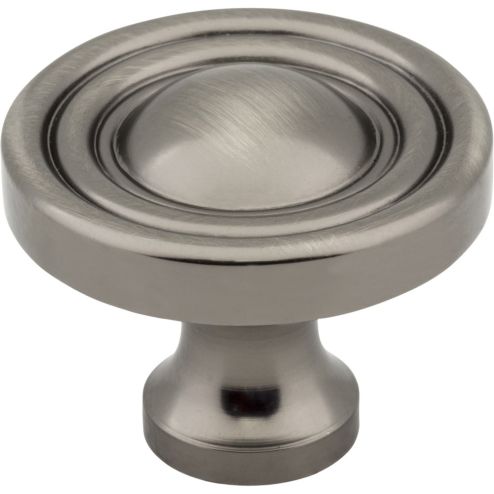 1-3/8" Diameter Brushed Pewter Round Bella Cabinet Knob - 818BNBDL