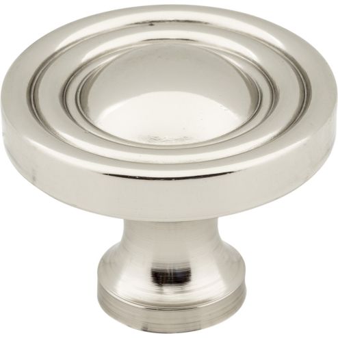 1-3/8" Diameter Polished Nickel Round Bella Cabinet Knob - 818NI