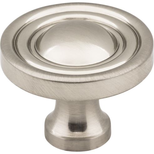 1-3/8" Diameter Satin Nickel Round Bella Cabinet Knob - 818SN