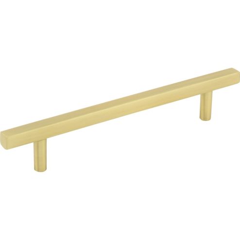 128 mm Center-to-Center Brushed Gold Square Dominique Cabinet Bar Pull - 845-128BG