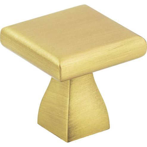 1" Overall Length Brushed Gold Square Hadly Cabinet Knob - 449BG