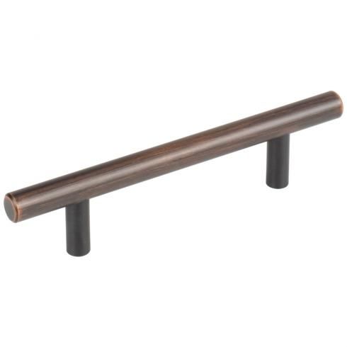 96 mm Center-to-Center Dark Brushed Bronze Naples Cabinet Bar Pull - 156DBB
