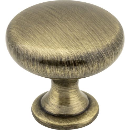 1-3/16" Diameter Brushed Antique Brass Madison Cabinet Mushroom Knob - 3910-AB