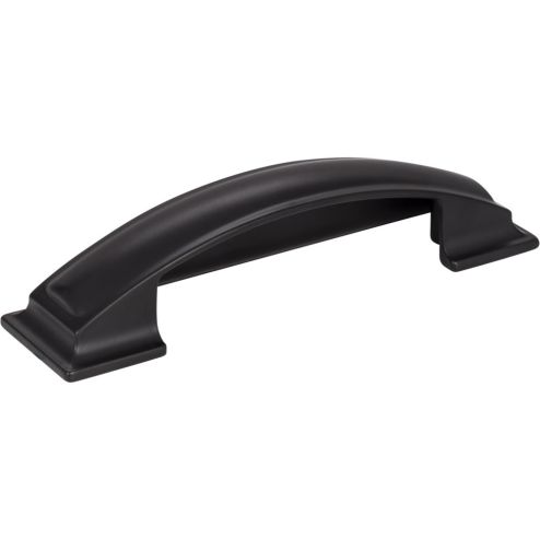 96 mm Center-to-Center Matte Black Square Annadale Cabinet Cup Pull - 436-96MB