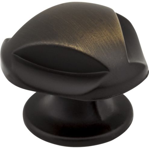 1-5/16" Overall Length Antique Brushed Satin Brass Chesapeake Cabinet Knob - 915ABSB