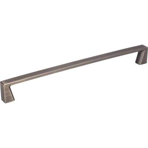 224 mm Center-to-Center Brushed Pewter Square Boswell Cabinet Pull - 177-224BNBDL