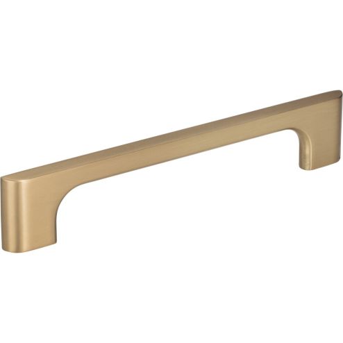 128 mm Center-to-Center Satin Bronze Asymmetrical Leyton Cabinet Pull - 286-128SBZ