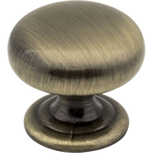 1-1/4" Diameter Brushed Antique Brass Florence Cabinet Mushroom Knob - 2980AB