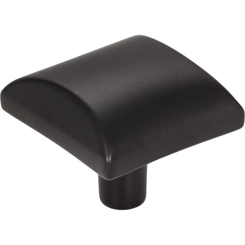 1-1/8" Overall Length Matte Black Square Glendale Cabinet Knob - 525MB