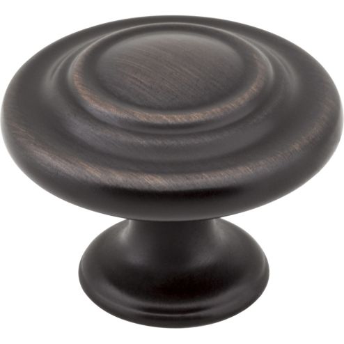 1-5/16" Diameter Brushed Oil Rubbed Bronze Round Arcadia Cabinet Knob - 107DBAC