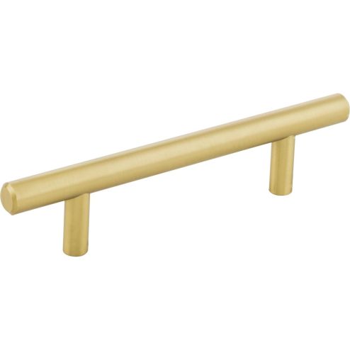 96 mm Center-to-Center Brushed Gold Naples Cabinet Bar Pull - 156BG