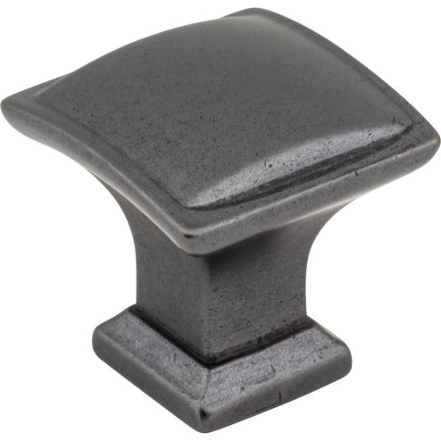 1-1/4" Overall Length Gun Metal Square Annadale Cabinet Knob - 435DACM
