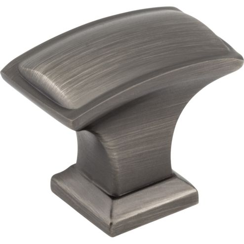 1-1/2" Overall Length Brushed Pewter Rectangle Annadale Cabinet Knob - 435L-BNBDL