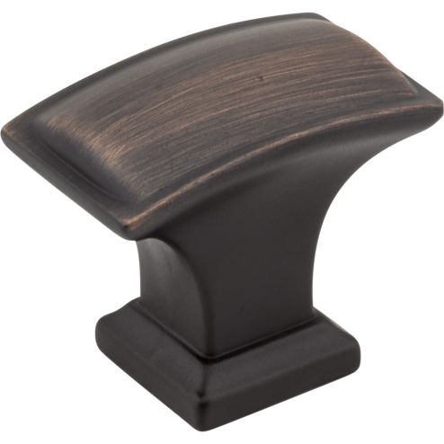 1-1/2" Overall Length Brushed Oil Rubbed Bronze Rectangle Annadale Cabinet Knob - 435L-DBAC