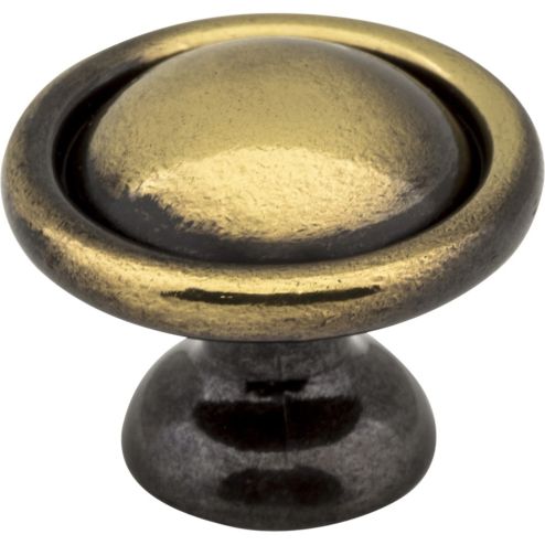 1-3/16" Diameter Antique Brass Kingsport Cabinet Mushroom Knob - 878AE