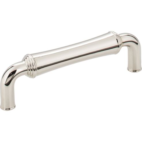 96 mm Center-to-Center Polished Nickel Barrel Bremen 2 Cabinet Pull - 537NI