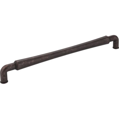 12" Center-to-Center Distressed Oil Rubbed Bronze Barrel Bremen 2 Appliance Handle - 537-12DMAC