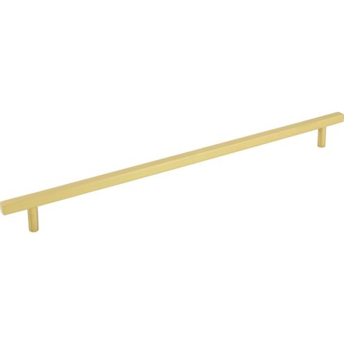 305 mm Center-to-Center Brushed Gold Square Dominique Cabinet Bar Pull - 845-305BG