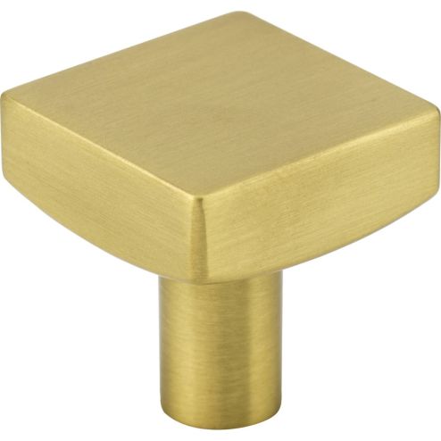 1-1/8" Overall Length Brushed Gold Square Dominique Cabinet Knob - 845BG