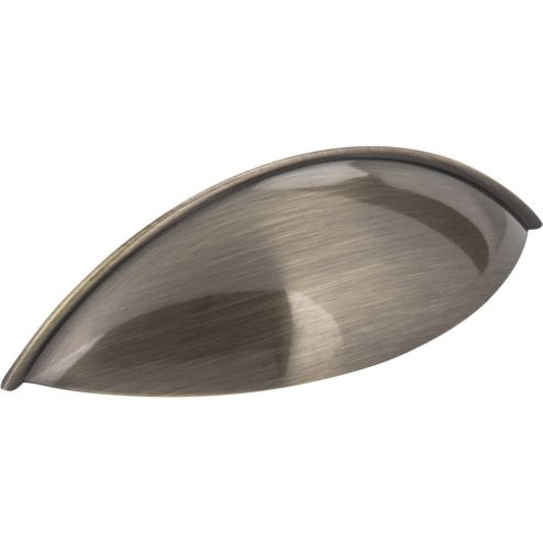 96 mm Center-to-Center Brushed Antique Brass Bordeaux Cabinet Cup Pull - 8236AB