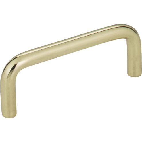3" Center-to-Center Polished Brass Torino Cabinet Wire Pull - S271-3PB