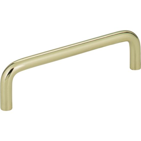 4" Center-to-Center Polished Brass Torino Cabinet Wire Pull - S271-4PB