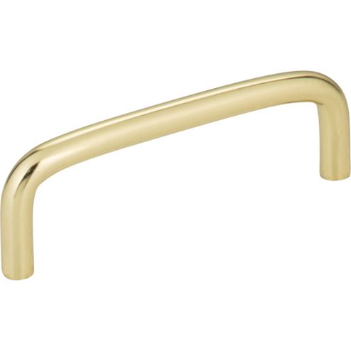 3-1/2" Center-to-Center Polished Brass Torino Cabinet Wire Pull - S271-3.5PB