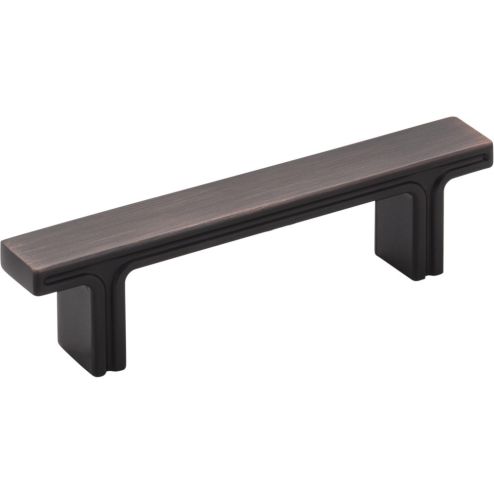 3" Center-to-Center Brushed Oil Rubbed Bronze Square Anwick Cabinet Pull - 867-3DBAC