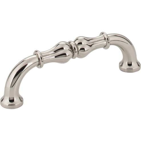 96 mm Center-to-Center Polished Nickel Bella Cabinet Pull - 818-96NI