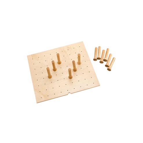 24-1/4"W Natural Maple Pegboard Drawer Insert with 9 Pegs