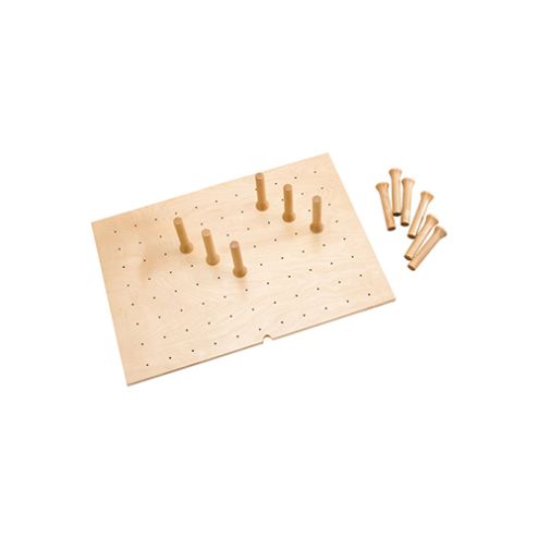 30-1/4"W Natural Maple Pegboard Drawer Insert with 12 Pegs