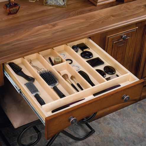 24"W Natural Maple Shallow Utensil Drawer Insert-2-3/8"H