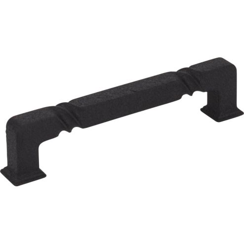 128 mm Center-to-Center Matte Black Rustic Twist Tahoe Cabinet Pull - 602-128BLK