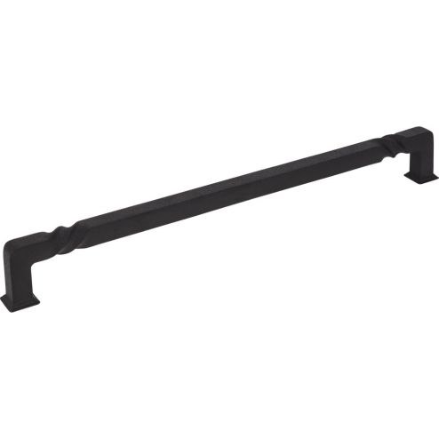 12" Center-to-Center Matte Black Rustic Twist Tahoe Appliance Handle - 602-12BLK