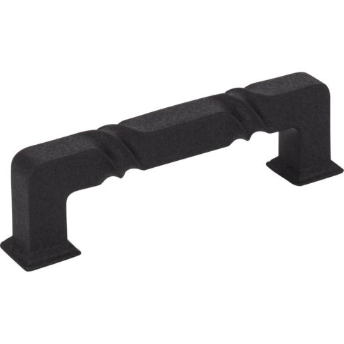96 mm Center-to-Center Matte Black Rustic Twist Tahoe Cabinet Pull - 602-96BLK