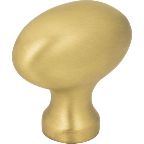 1-9/16" Overall Length Brushed Gold Football Lyon Cabinet Knob - 3991BG