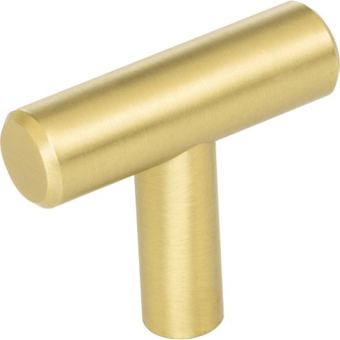 1-9/16" Overall Length Brushed Gold Naples Cabinet "T" Knob - 40BG