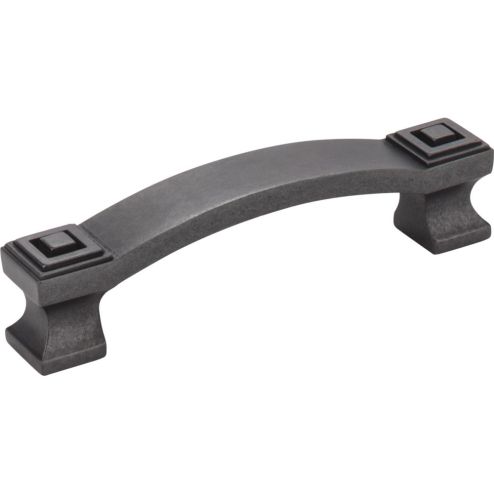 96 mm Center-to-Center Gun Metal Square Delmar Cabinet Pull - 585-96DACM