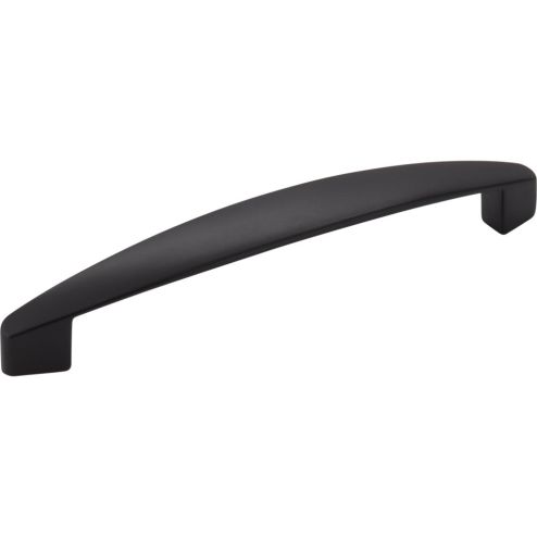 128 mm Center-to-Center Matte Black Asymmetrical Belfast Cabinet Pull - 308-128BLK