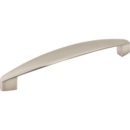 128 mm Center-to-Center Satin Nickel Asymmetrical Belfast Cabinet Pull - 308-128SN