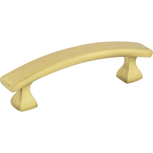 3" Center-to-Center Brushed Gold Square Hadly Cabinet Pull - 449-3BG