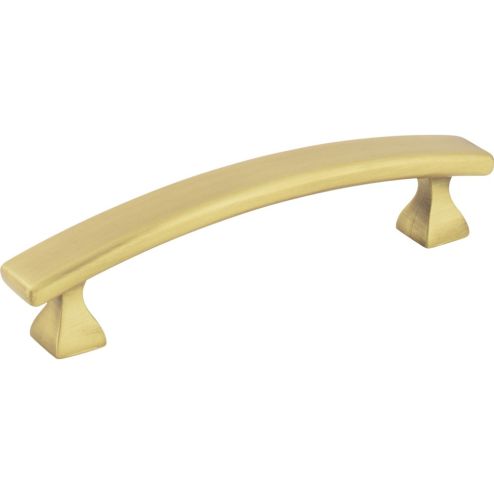 96 mm Center-to-Center Brushed Gold Square Hadly Cabinet Pull - 449-96BG