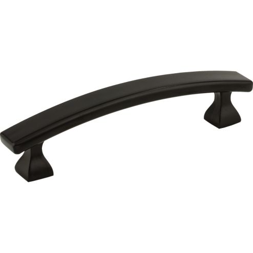 96 mm Center-to-Center Matte Black Square Hadly Cabinet Pull - 449-96MB